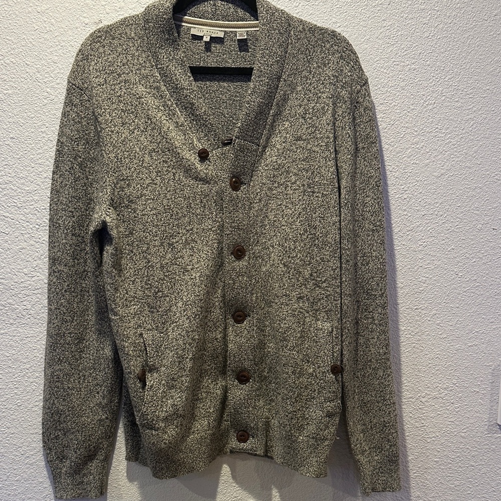 Ted Baker Men's Gray Cardigan Sweater